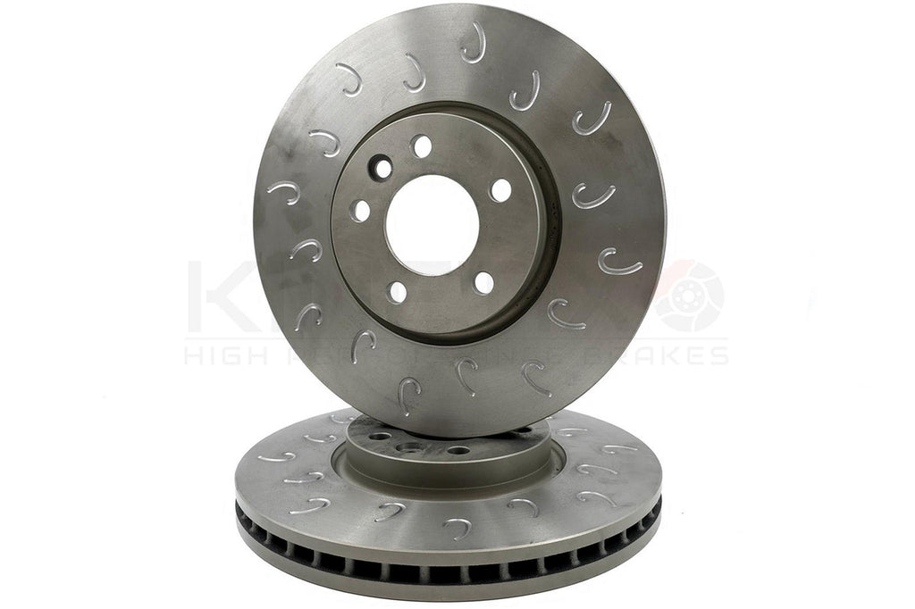 FOR TRANSPORTER MULTIVAN CARAVELLE T5 T6 J GROOVED FRONT BRAKE DISCS PAIR 340mm