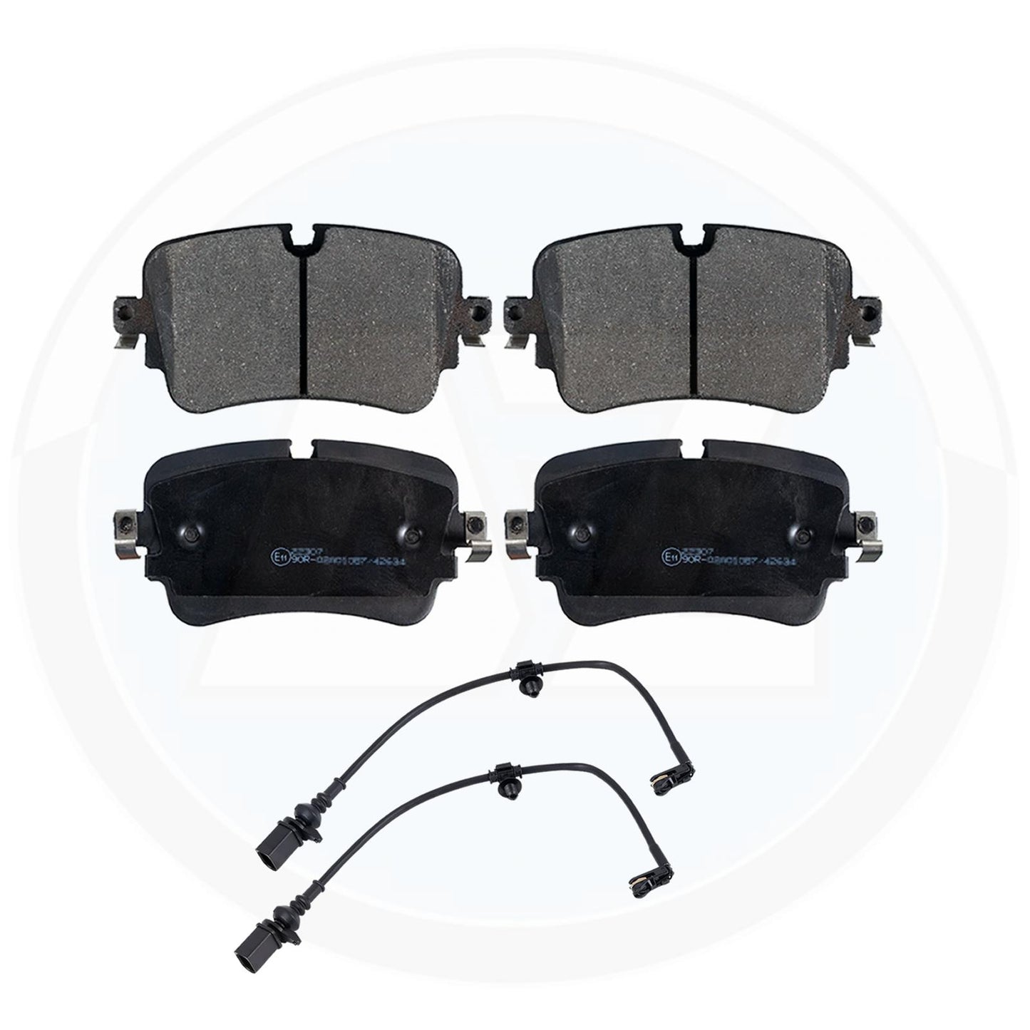 FOR AUDI A6 A7 A8 Q7 Q8 FRONT REAR BRAKE PADS & PAD WEAR WIRE INDICATOR SENSORS