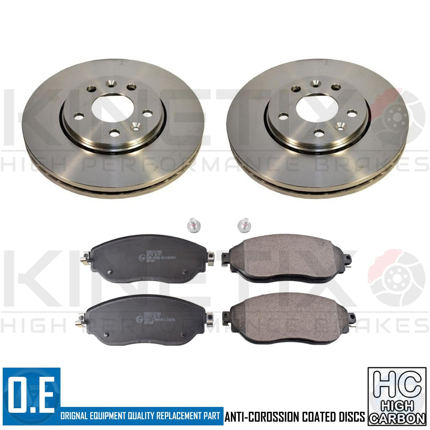 FOR FIAT NISSAN RENAULT VAUXHALL COATED FRONT BRAKE DISCS PADS 296mm