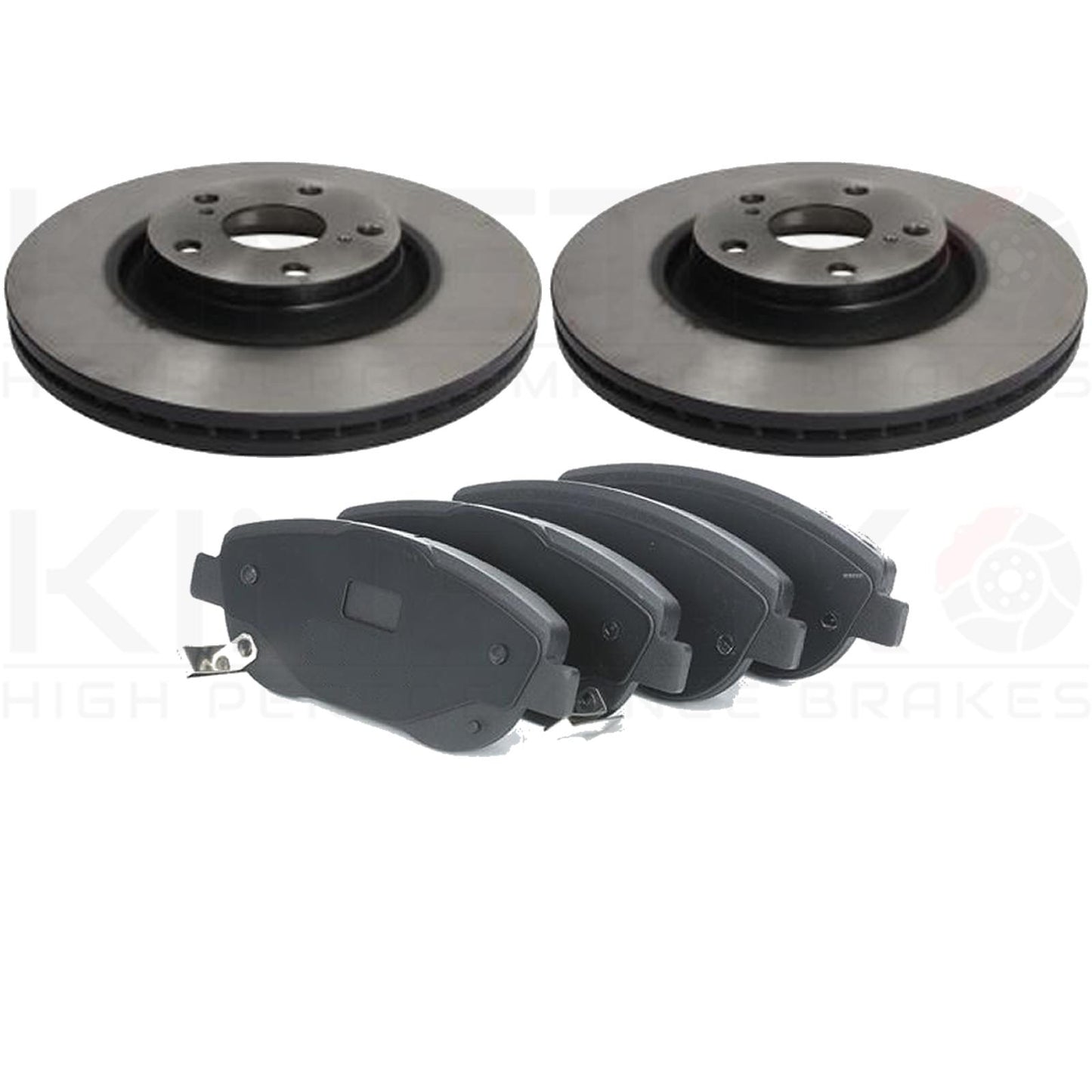 FOR TOYOTA AVENSIS 2008- FRONT AXLE HIGH CARBON BRAKE DISCS & PADS SET 320mm