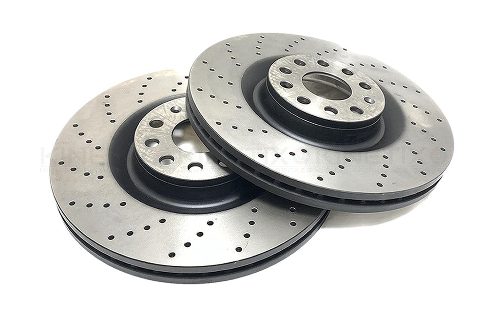 FOR CITROEN DS PEUGEOT VAUXHALL OPEL DRILLED FRONT BRAKE DISCS PAIR 330mm