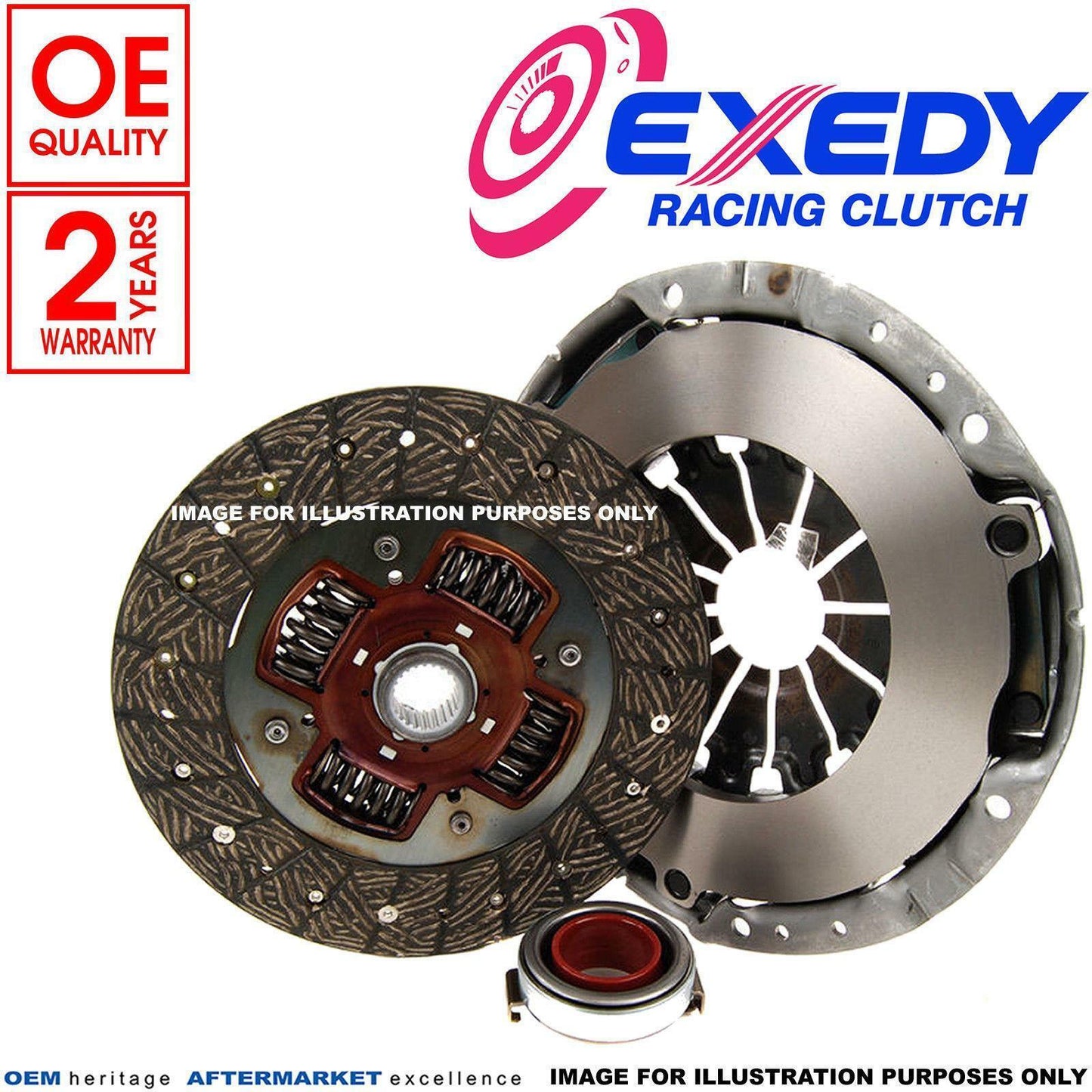 FOR TOYOTA YARIS VITZ 1.0 16V EXEDY 3 PC CLUTCH COVER DISC BEARING KIT