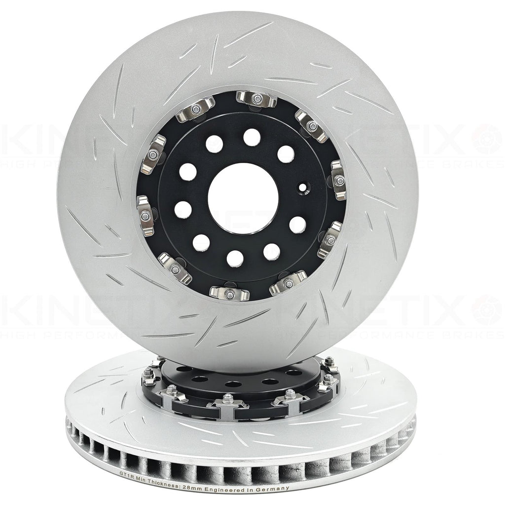 FOR AUDI S3 8V 8Y TTS SQ2 VW GOLF R FRONT TWO PIECE FLOATING BRAKE DISCS 340mm