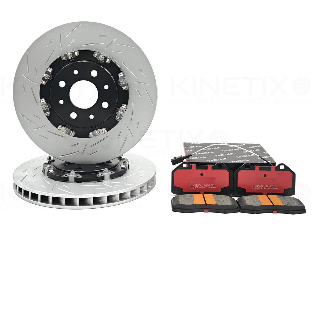 FOR ABARTH 500 595 695 COMPETIZIONE 2 PIECE FLOATING BRAKE DISCS PADS 305m X 28M