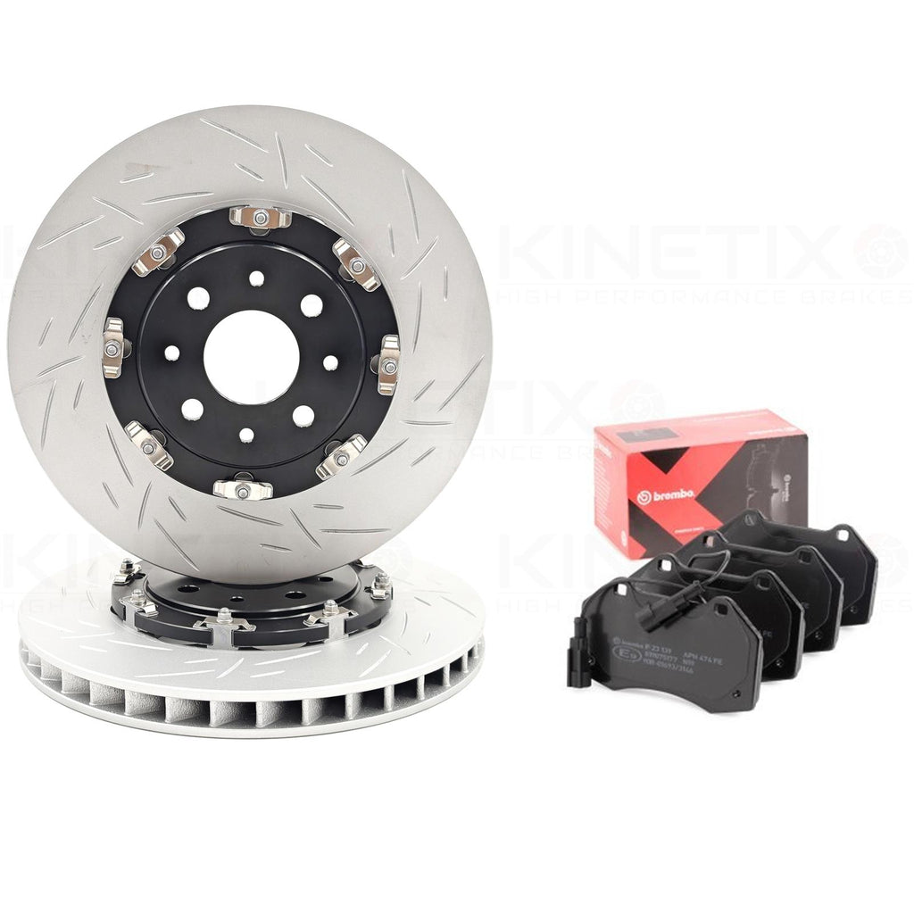 FOR ABARTH 500 595 695 COMPETIZIONE TWO PIECE FLOATING BRAKE DISCS PADS 305mm