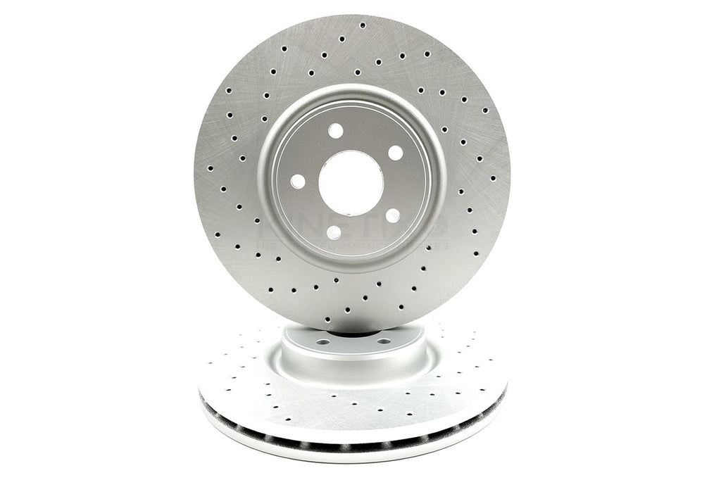 FOR FORD FOCUS RS RS500 MK2 DRILLED PERFORMANCE FRONT BRAKE DISCS PAIR 336mm