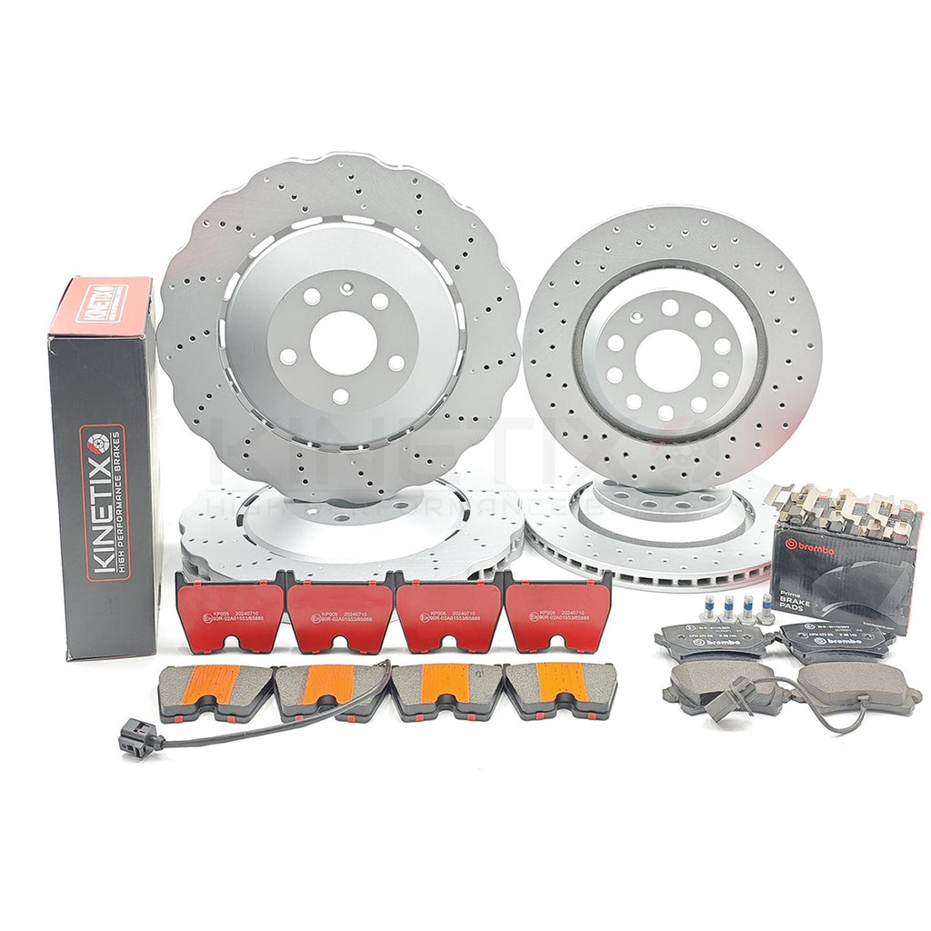 FOR AUDI RSQ3 RS Q3 (2013-2018) DRILLED FRONT REAR BRAKE DISCS PADS 365mm 310mm