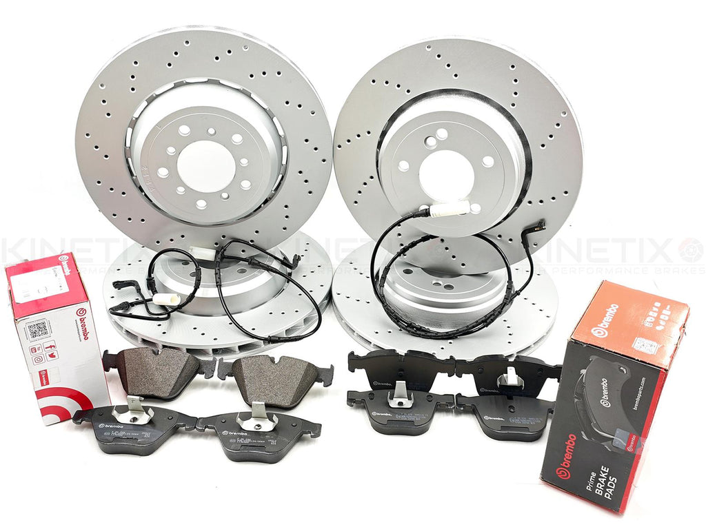 FOR BMW 1M M3 E82 E90 E92 E93 FRONT REAR BRAKE DISCS BREMBO PADS 360mm 350mm