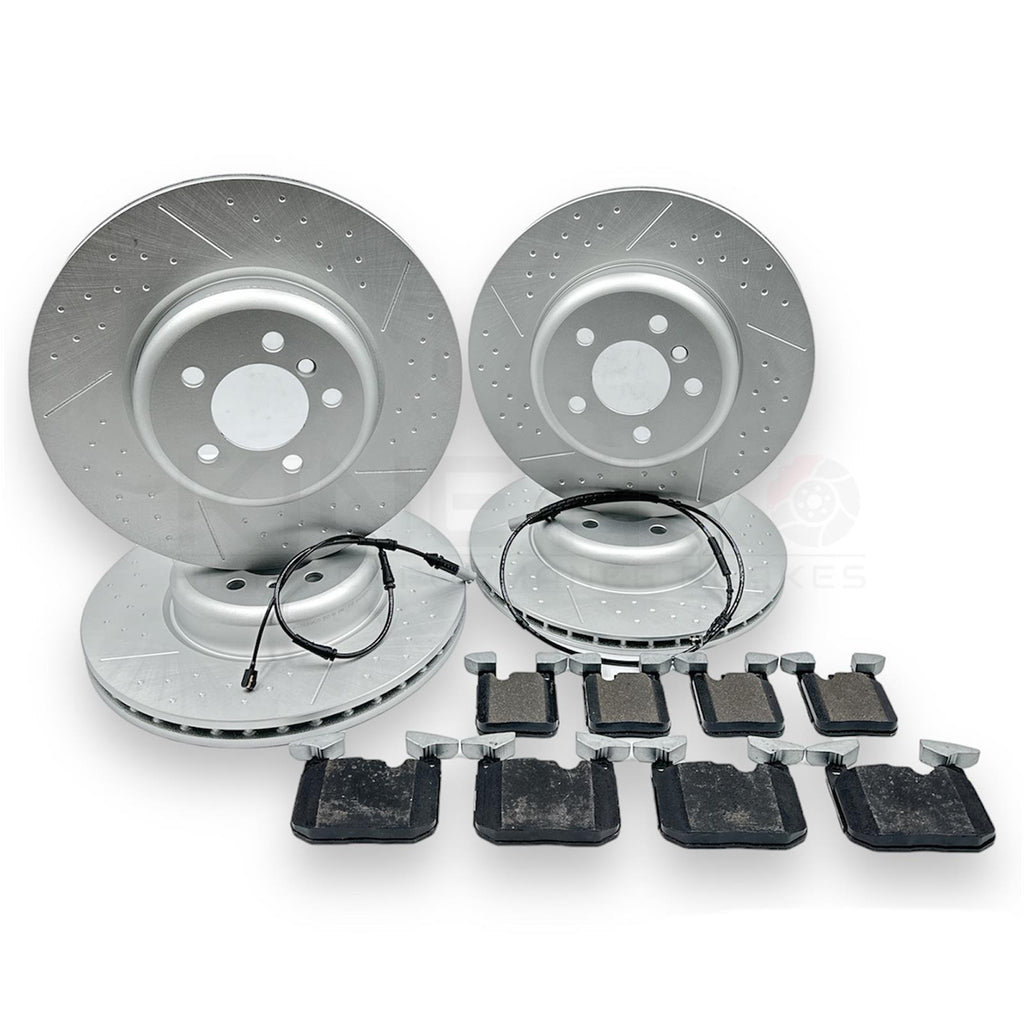 FOR BMW 330d 335d 430d 435d FRONT REAR BRAKE DISCS PADS WEAR SENSORS 370mm 345mm