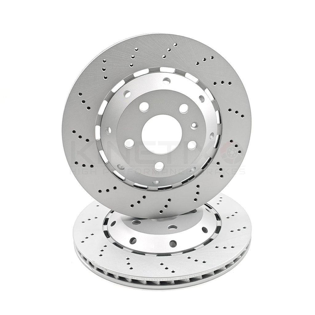 FOR AUDI RS4 B7 REAR LEFT RIGHT BRAKE DISCS PAIR 324mm 8E0615601AB 8E0615602D