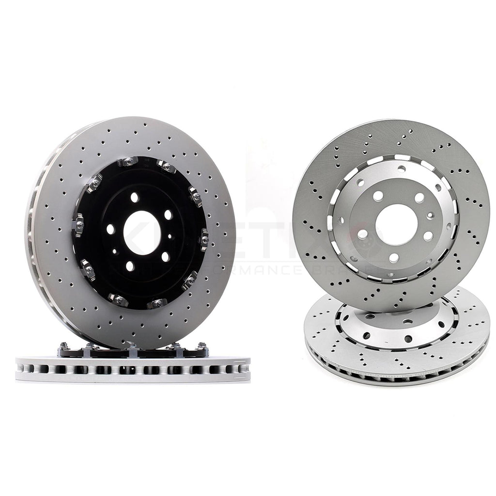 FOR AUDI RS4 B7 (2006-2008) DRILLED FRONT REAR BRAKE DISCS 365mm 324mm COATED