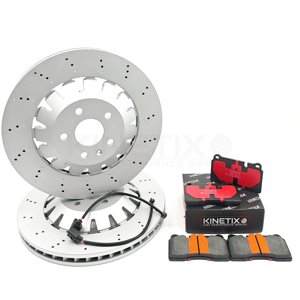 FOR AUDI RS3 8P 2011-2012 FRONT BRAKE DISCS RACING PADS SENSORS 370mm