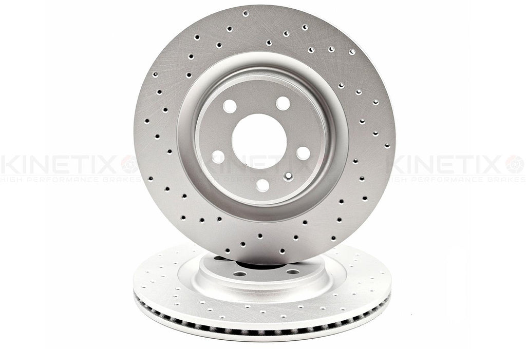 FOR AUDI S4 S5 S6 S7 S8 SQ7 SQ8 Q5 SQ5 DRILLED REAR BRAKE DISCS PAIR 330mm
