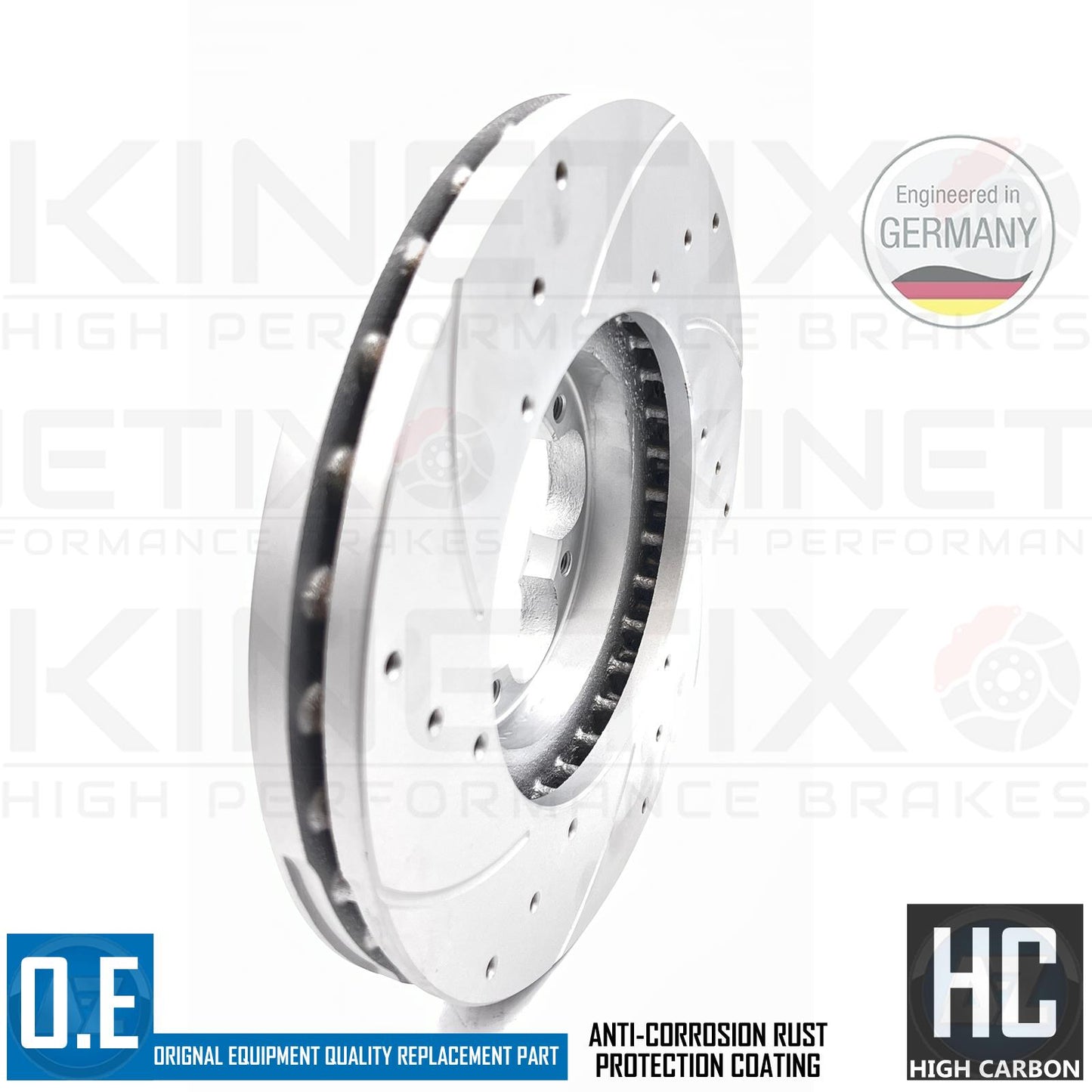 FOR FORD TRANSIT CUSTOM 2.2 TDCI 12-16 DRILLED GROOVED FRONT BRAKE DISCS PAIR
