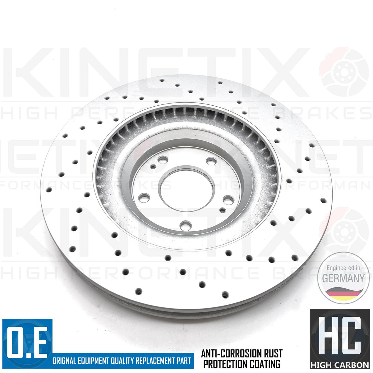 FOR HYUNDAI i30N 2.0N FRONT REAR DRILLED BRAKE DISCS BLUE PRINT PADS 345mm 314mm