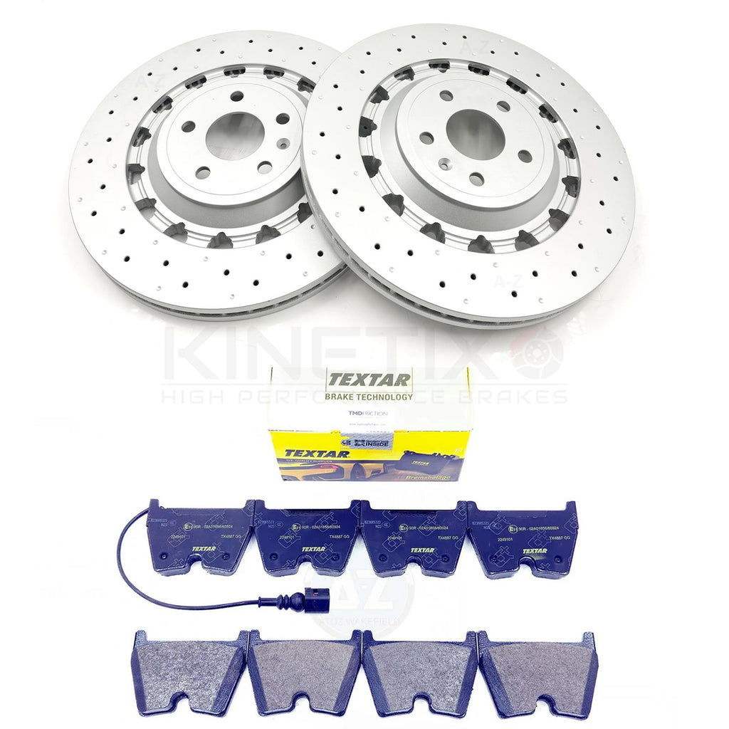 FOR AUDI RS3 8V 17-20 FRONT BRAKE DISCS TEXTAR PADS 370mm X 34mm 8V0615301R