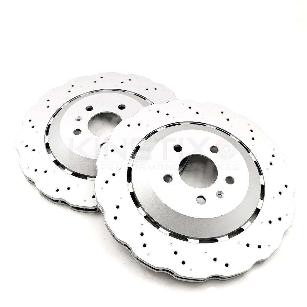 FOR AUDI RS6 C7 (2013-2018) DRILLED FRONT REAR BRAKE DISCS 390mm 356mm COATED