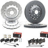 FOR AUDI RS6 C7 (2013-2018) FRONT REAR BRAKE DISCS BREMBO PADS 390mm 356mm
