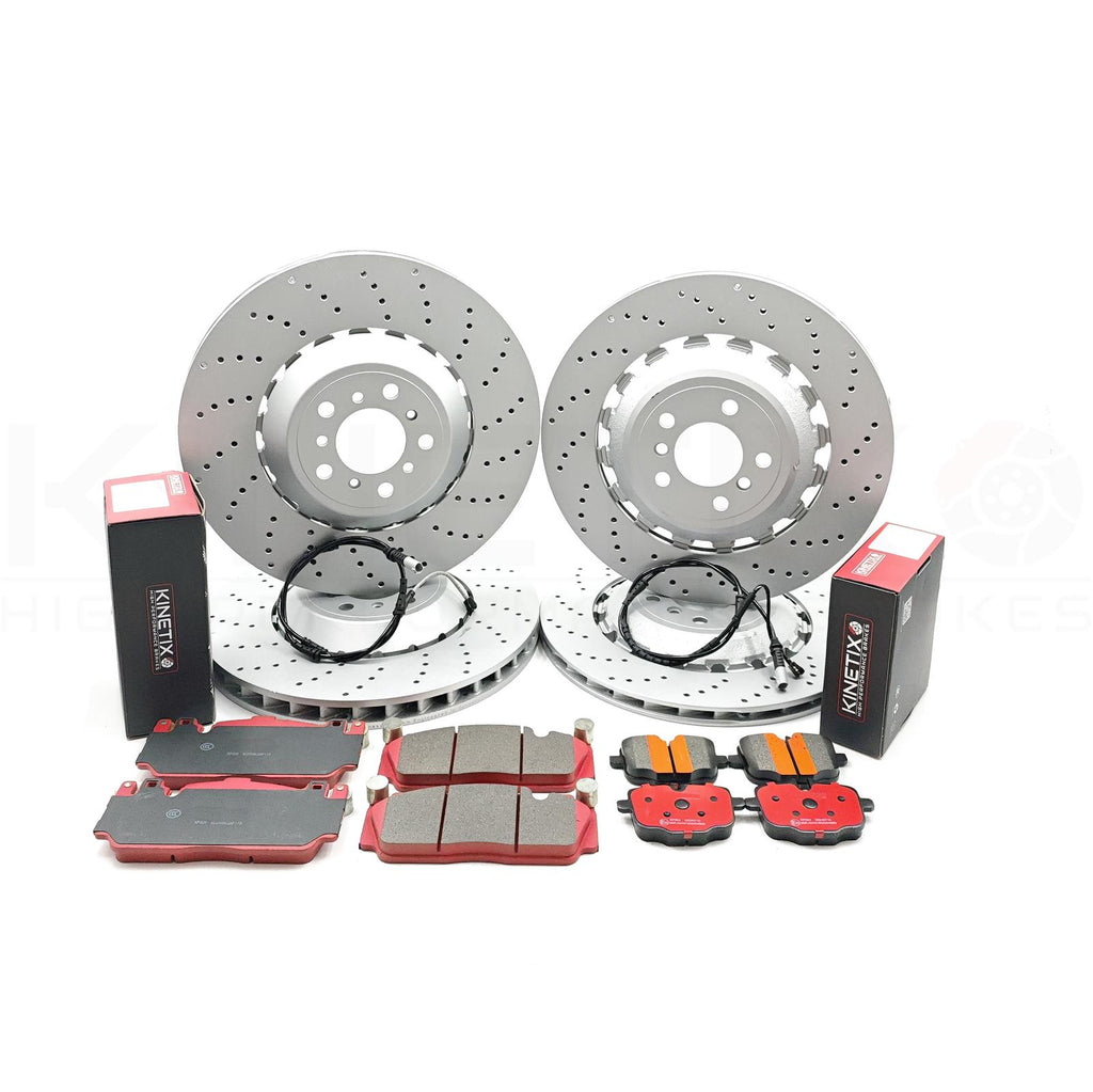FOR BMW M6 F06 F12 F13 COMPETITION FRONT REAR BRAKE DISCS PADS & SENSORS 400/396
