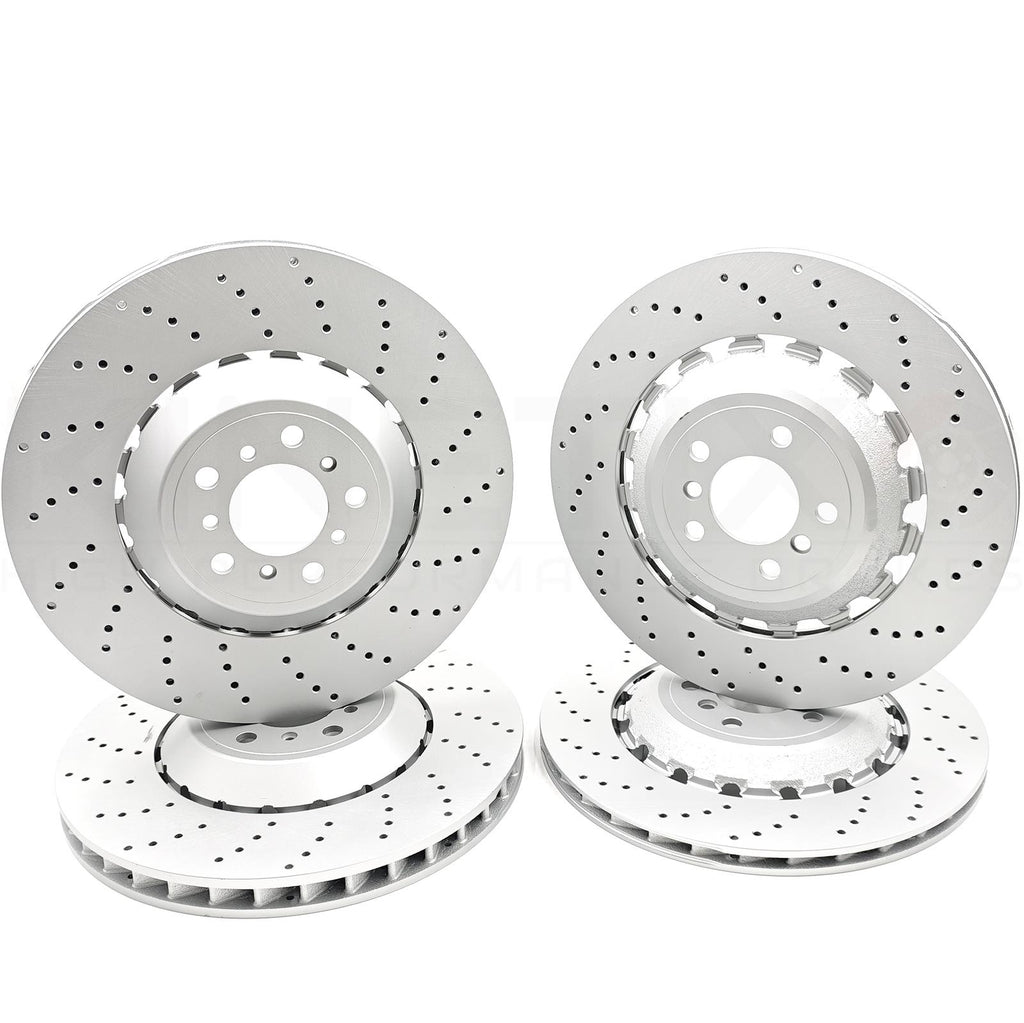 FOR BMW M6 F06 F12 F13 2013-18 CROSS DRILLED FRONT REAR BRAKE DISCS 400mm 396mm
