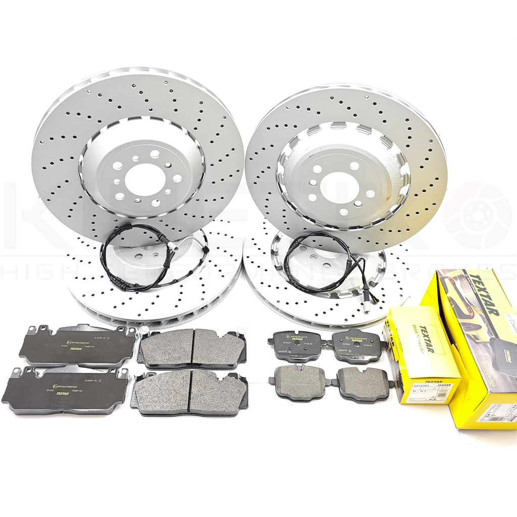 FOR BMW M5 M6 FRONT REAR BRAKE DISCS TEXTAR PADS WIRE SENSORS 400mm 396mm