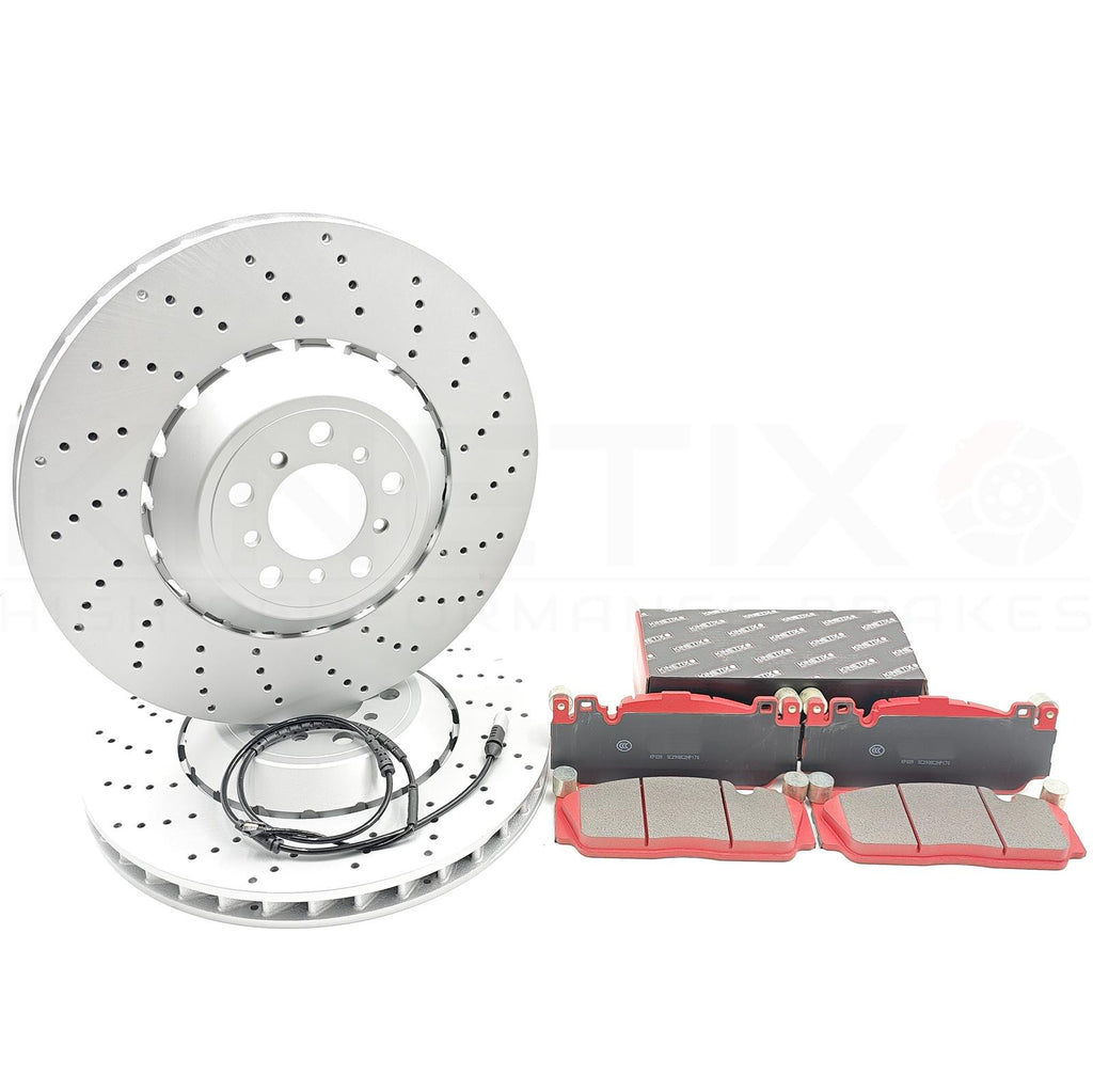 FOR BMW M6 F06 F12 F13 COMPETITION 12-18 FRONT BRAKE DISCS CERAMIC PADS & SENSOR