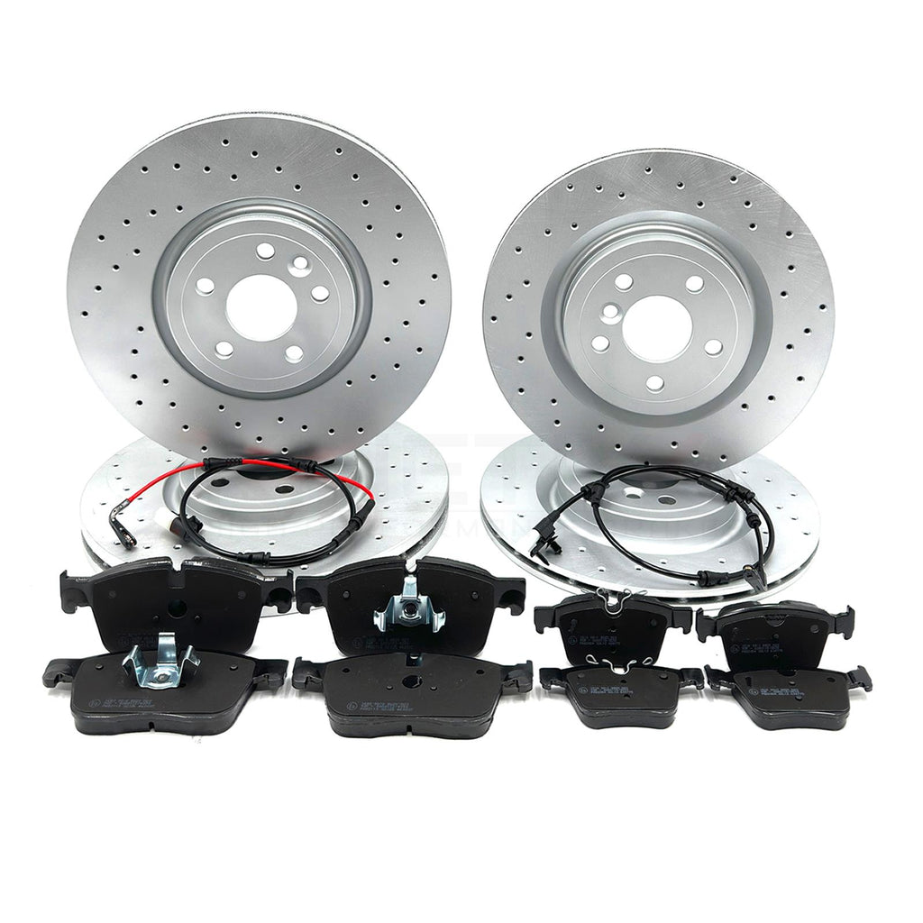 FOR RANGE ROVER VELAR FIRST EDITION FRONT REAR DRILLED BRAKE DISCS PADS SENSORS