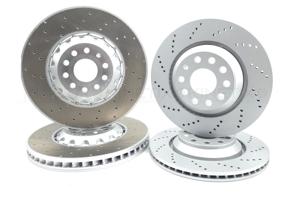 FOR VW GOLF R / GTI MK8 DRILLED FRONT REAR BRAKE DISCS 357mm 310mm 5WA615301A