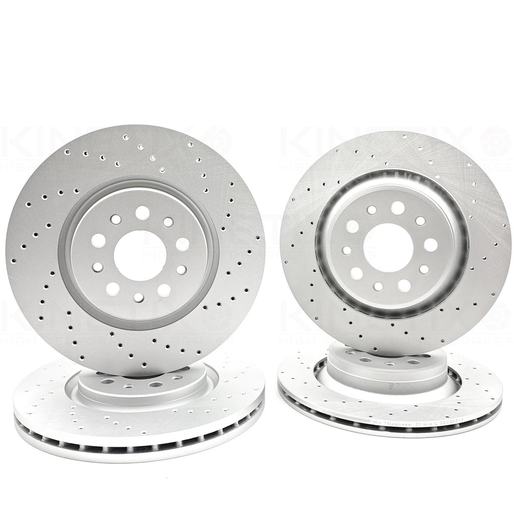 FOR MASERATI LEVANTE 3.0 D 3.0 Q4 DRILLED FRONT REAR BRAKE DISCS 345mm 330mm