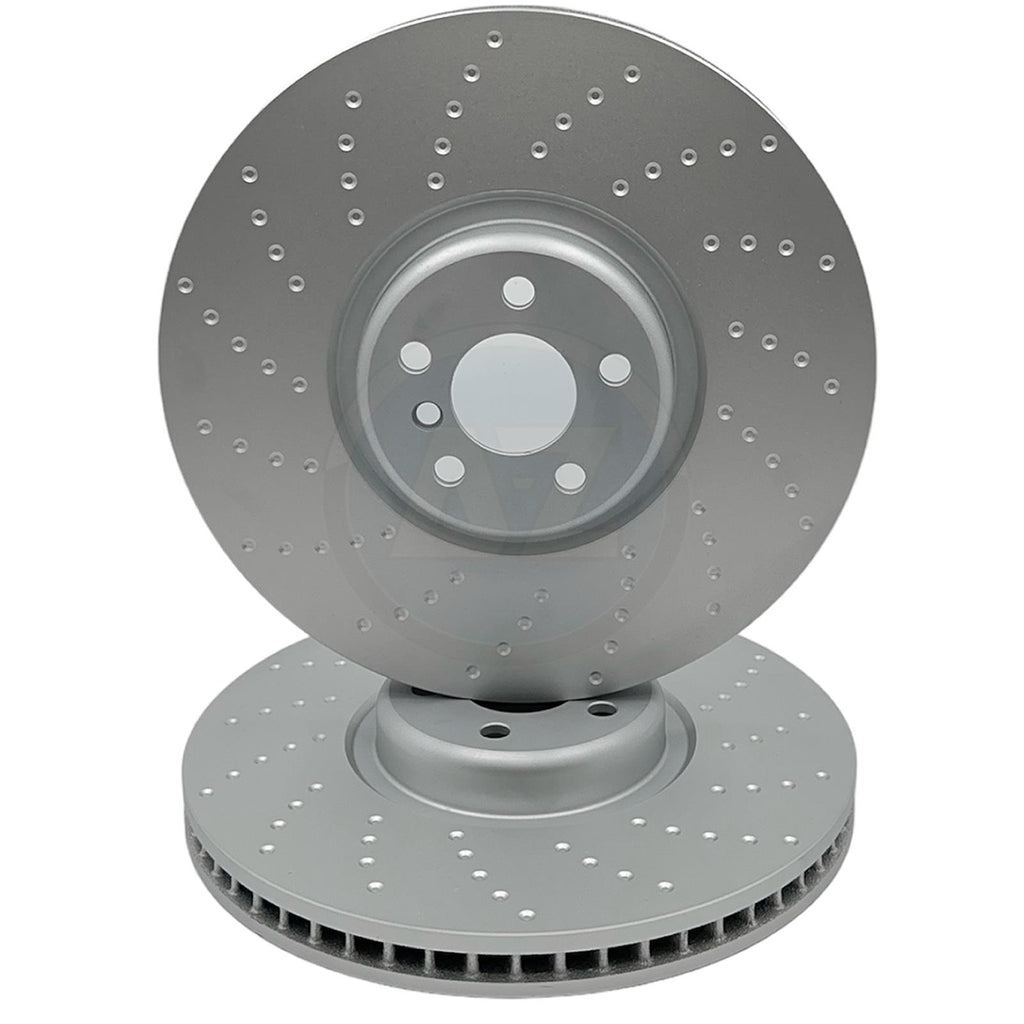FOR BMW 5/7/8 SERIES X4 X5 X6 X7 M SPORT DIMPLED FRONT BRAKE DISCS PAIR 395mm