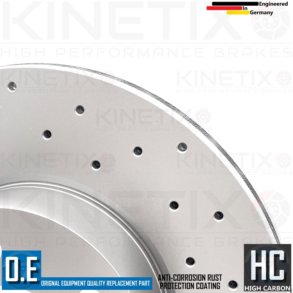 FOR BMW 420i G26 M SPORT COATED CROSS DRILLED FRONT BRAKE DISCS PAIR 307mm