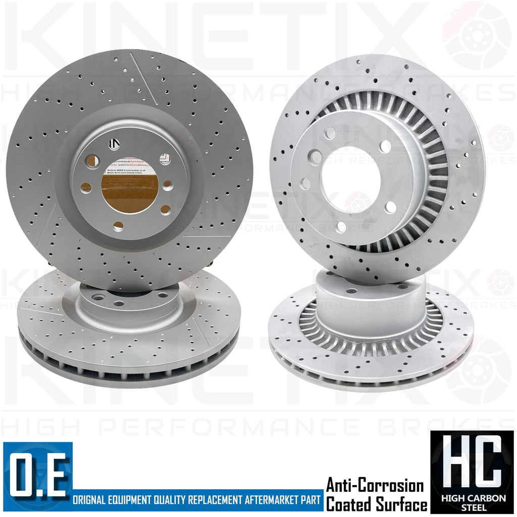FOR MERCEDES G63 G65 AMG FRONT REAR BRAKE DISCS 375mm 330mm COATED PAIR