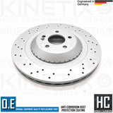 FOR MERCEDES S-CLASS S500 AMG CROSS DRILLED REAR BRAKE DISCS 360mm A2224231500