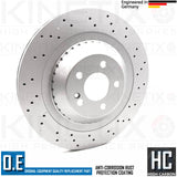 FOR MERCEDES S-CLASS S500 AMG CROSS DRILLED REAR BRAKE DISCS 360mm A2224231500