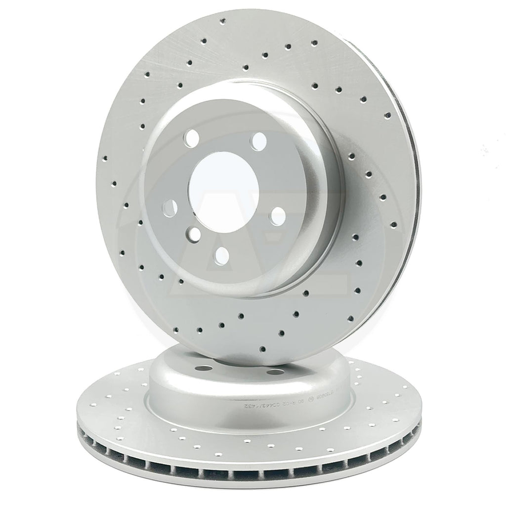 FOR BMW 330d 335d 430d 435d 335i 340i 435i 440i DRILLED REAR BRAKE DISCS 345mm