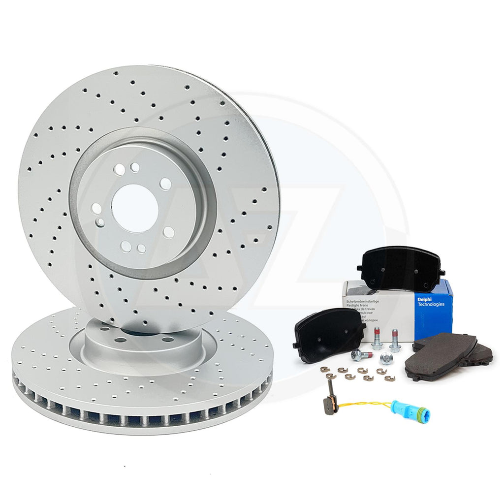 FOR MERCEDES GLE 53 AMG 2019- FRONT BRAKE DISCS DELPHI PADS WEAR SENSOR 375mm