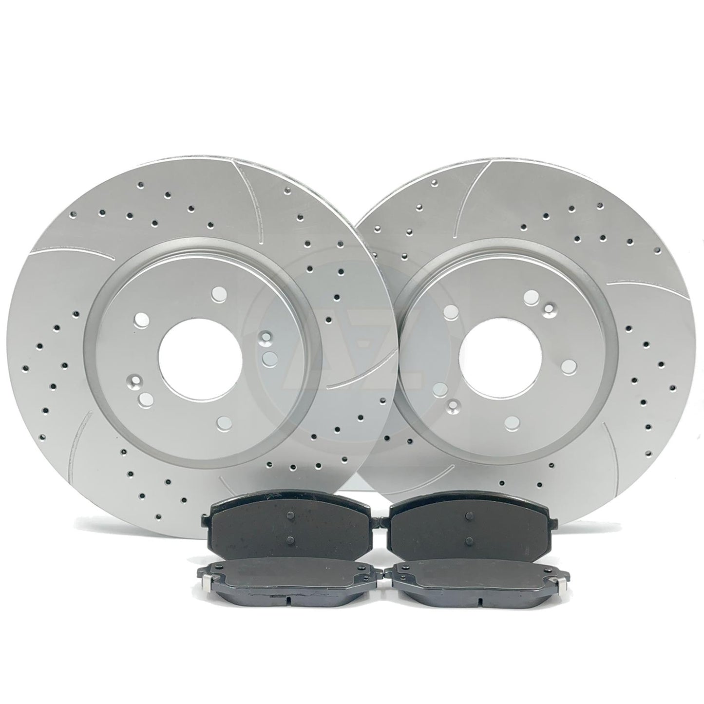 FOR HYUNDAI TUCSON KIA SPORTAGE DRILLED GROOVED FRONT BRAKE DISCS PADS 325mm