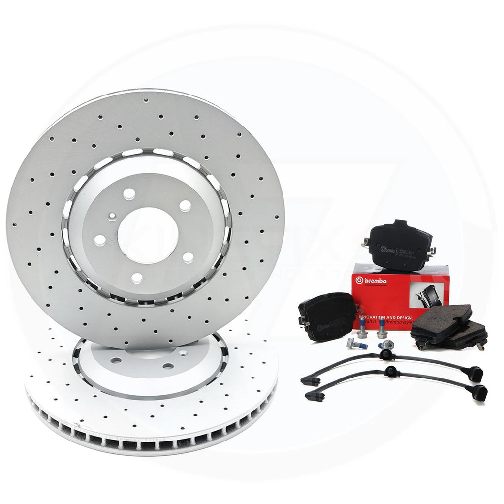FOR BENTLEY BENTAYGA 3.0 4.0 4.0D 6.0 DRILLED REAR BRAKE DISCS BREMBO PADS 380mm