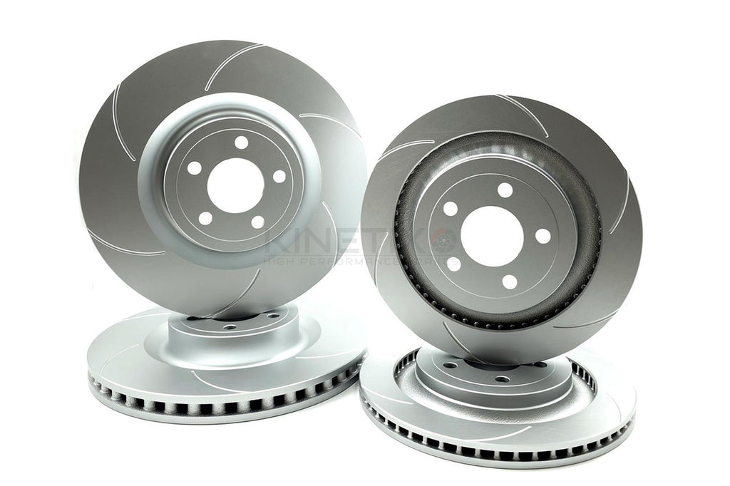 FITS FORD MUSTANG 5.0 V8 2.3 ECOBOOST FRONT REAR BRAKE GROOVED DISCS 380mm 330mm