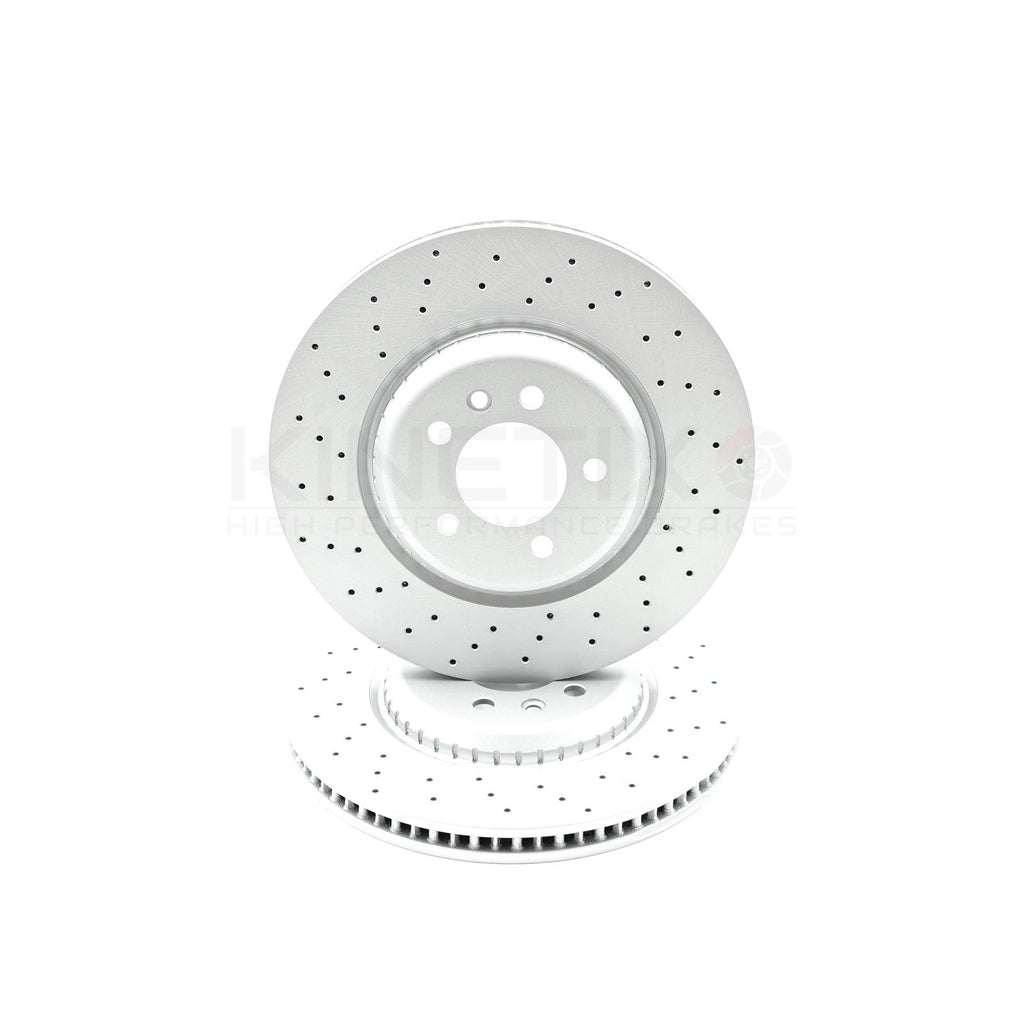 FOR RANGE ROVER SPORT L460 L461 REAR DRILLED BRAKE DISCS PAIR 370mm LR153550