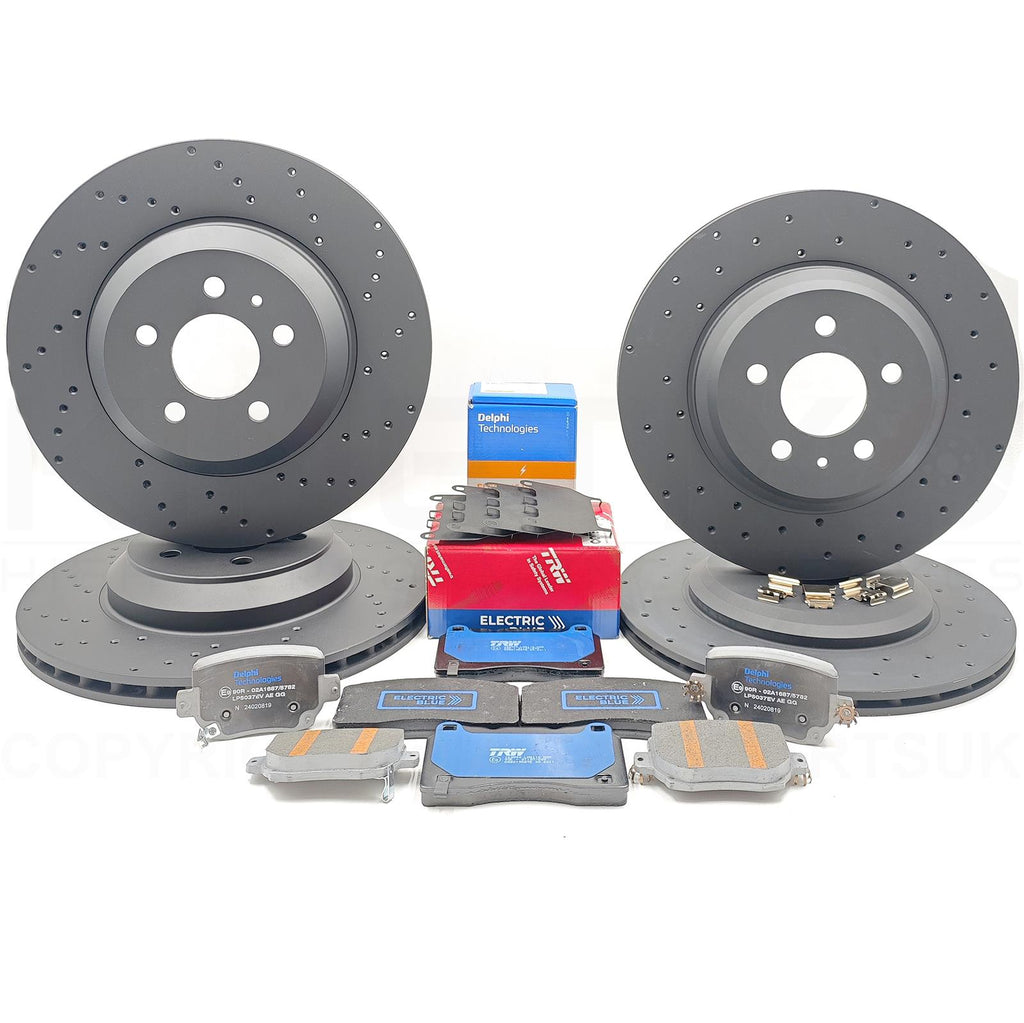 FITS TESLA MODEL 3 PERFORMANCE 2018- FRONT & REAR BRAKE DISCS PADS 335mm 355mm
