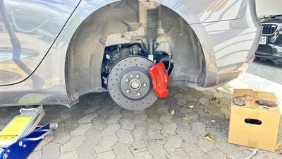 FITS TESLA MODEL 3 PERFORMANCE 2018- FRONT REAR BRAKE DISCS PADS 335mm/355mm