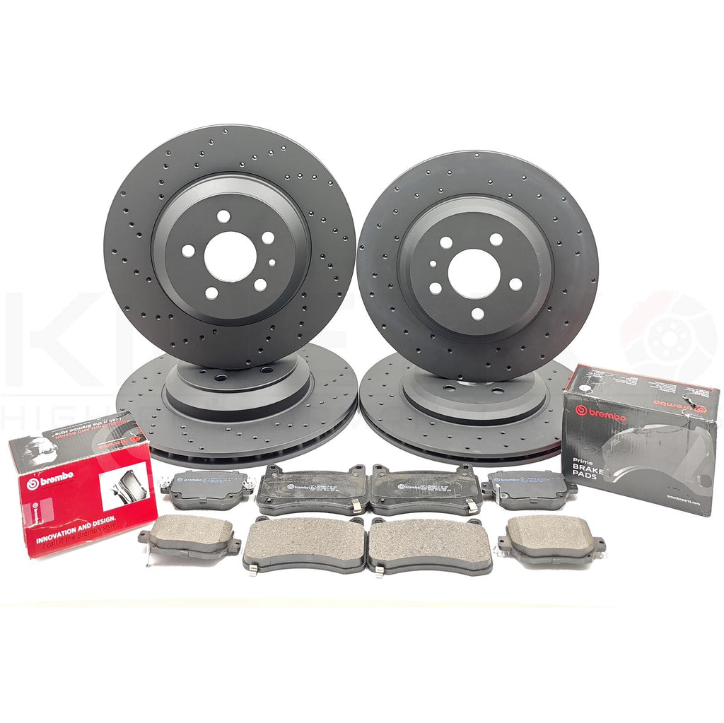 FOR TESLA MODEL 3 PERFORMANCE 18- FRONT REAR BRAKE DISCS BREMBO PADS 335mm 355mm