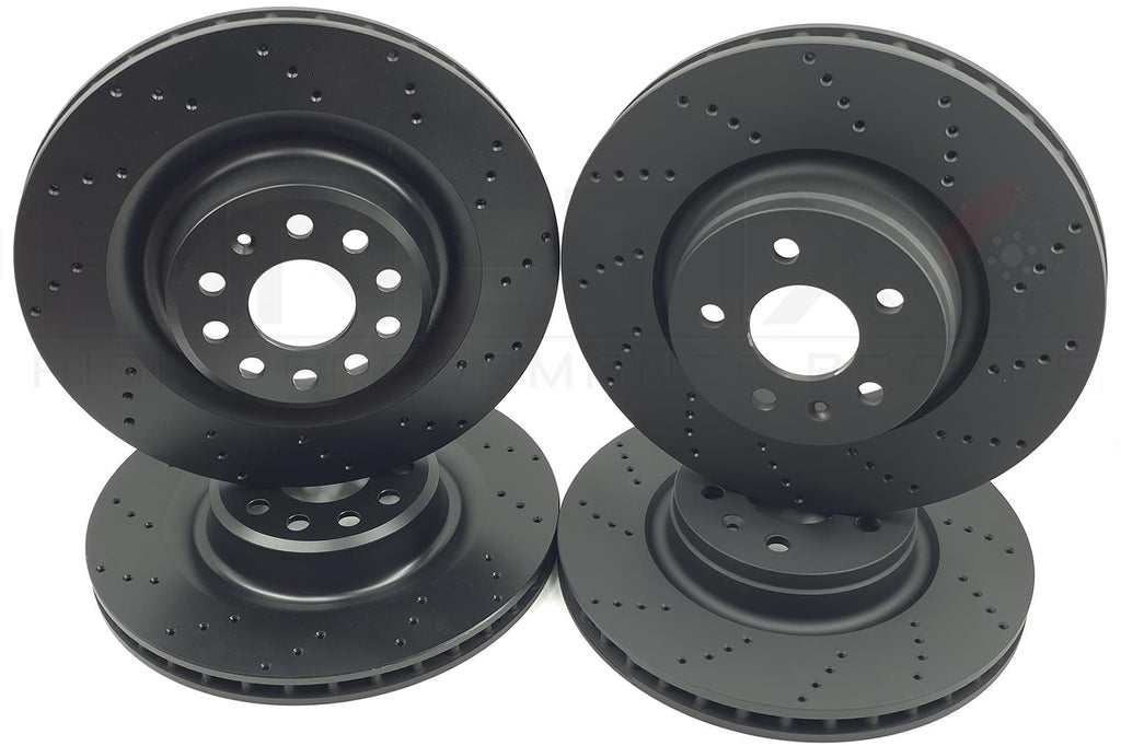 FOR TESLA MODEL S MODEL X CROSS DRILLED FRONT REAR BRAKE DISCS 355mm 365mm FR/RR