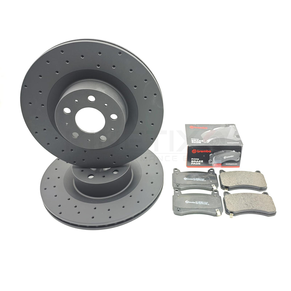 FITS TESLA MODEL Y (5YJY) 2019- FRONT BRAKE DISCS BREMBO PADS 355mm X 25mm