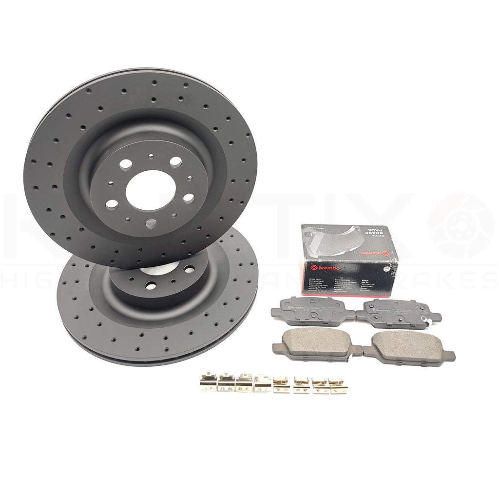FOR TESLA MODEL Y 2019- (5YJY) REAR BRAKE DISCS BREMBO PADS 335mm 1188631-00-A