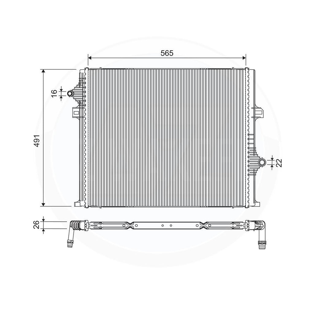 FOR BMW B46 B48 B58 (2.0 / 3.0) VALEO AUXILIARY RADIATOR 17118482625 OEM