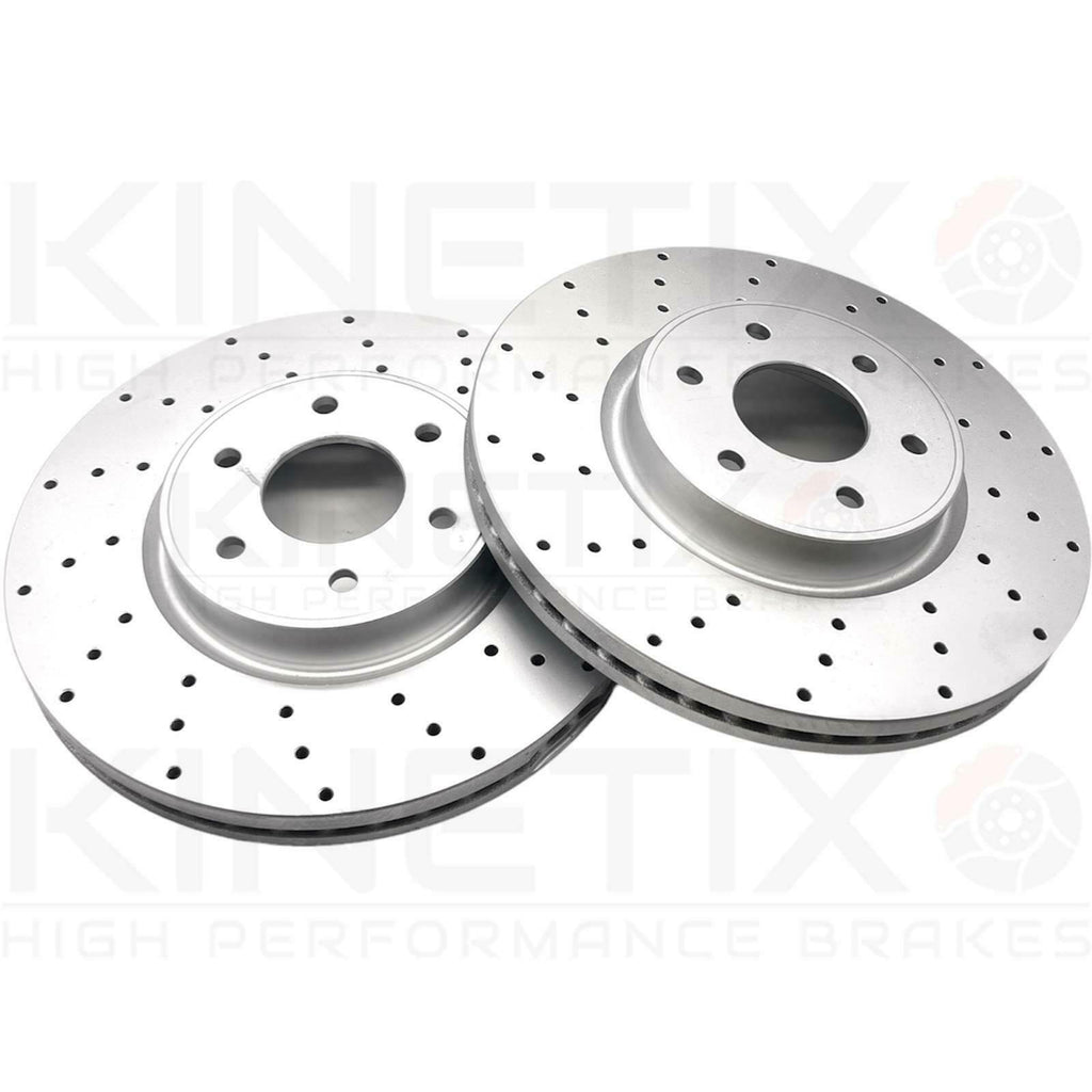 FOR OPEL VAUXHALL ASTRA G 2.0 GSI CROSS DRILLED FRONT BRAKE DISCS PAIR 308mm