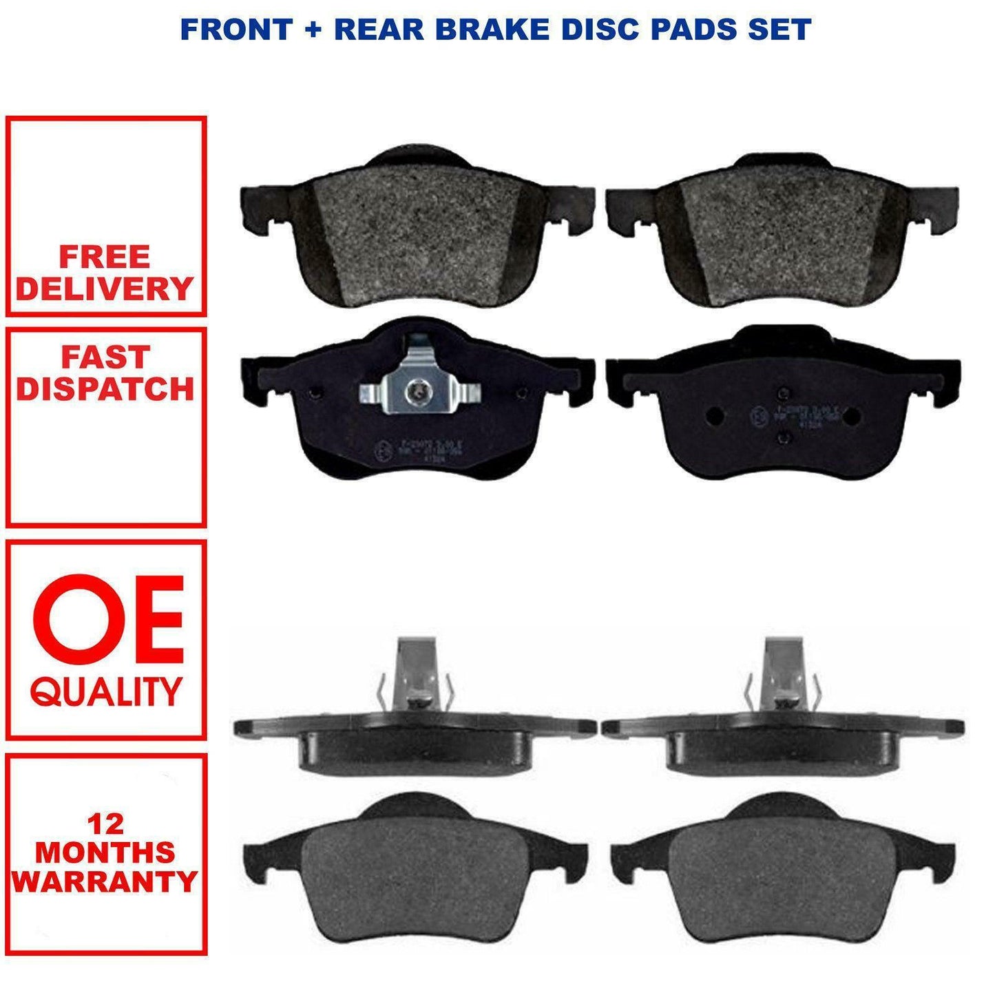 VOLVO S60 S80 V70 XC70 FRONT AND REAR BRAKE DISC PADS FULL SET BRAND NEW