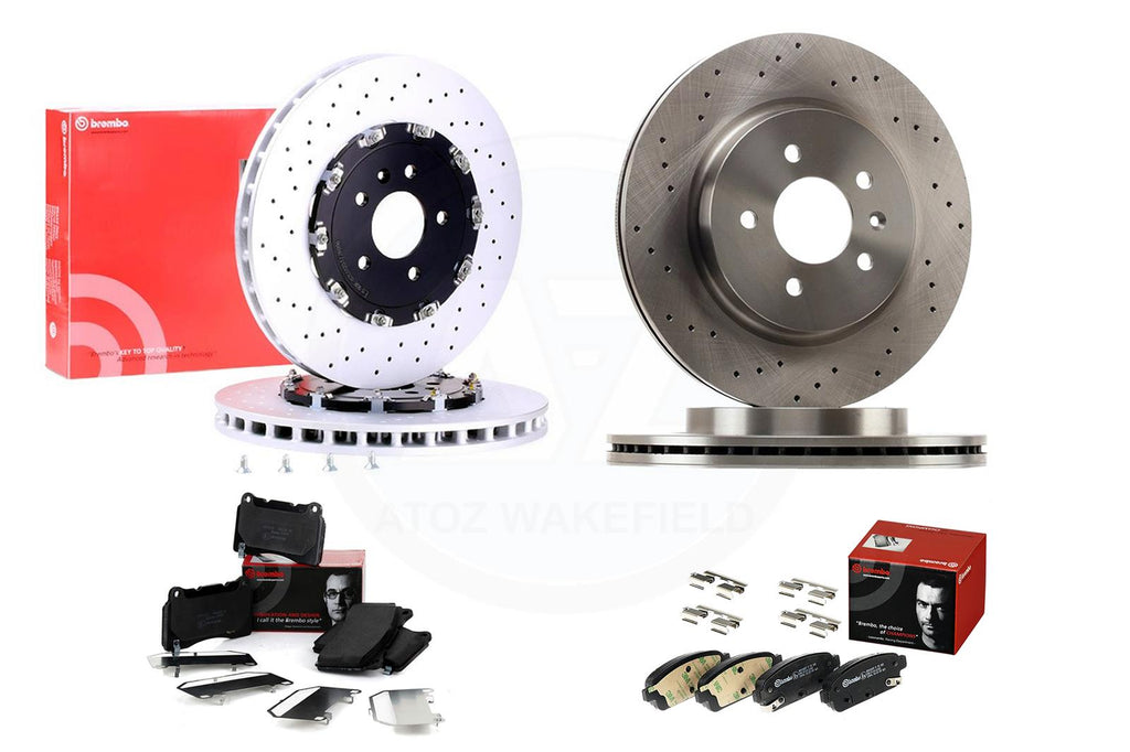 FOR VAUXHALL ASTRA J GTC VXR FRONT REAR PERFORMANCE BRAKE DISCS BREMBO PADS SET